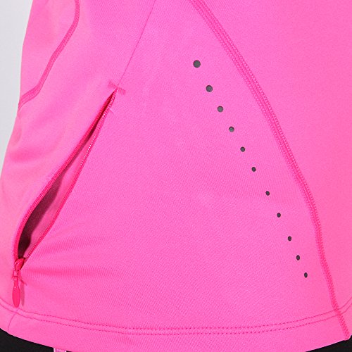 ASICS Invierno 1 Mujeres/2 Camiseta de Manga Larga con Cremallera, Mujer, Color Rosa - Pink Glow, tamaño XS