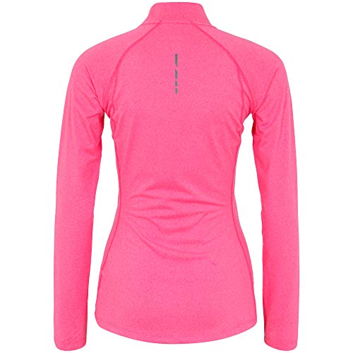 ASICS LS 1/2 Zip Jersey Top de Manga Larga, Mujer, Rosa (Diva Pink Heather), XS