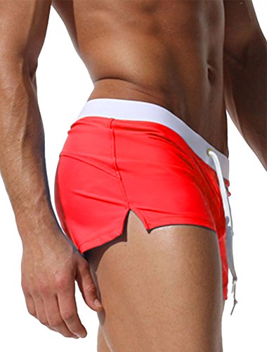 Ateid Bañador de Natación Boxer para Hombre Rojo L