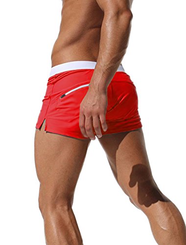 Ateid Bañador de Natación Boxer para Hombre Rojo L