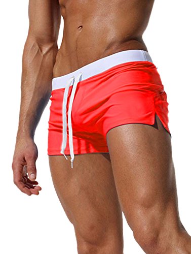 Ateid Bañador de Natación Boxer para Hombre Rojo L