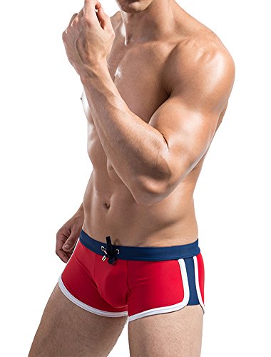 Ateid Bañador de Natación Boxer para Hombre Rojo XL