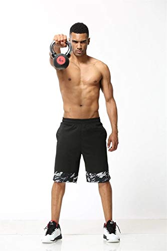 A+TTXH+L Troncos de natación para Hombre Baloncesto Pantalones Cortos de los Hombres Corrientes de Fitness Transpirable de Secado rápido #77 (Color : Black, Size : 4XL)