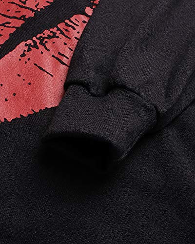 Auxo Sudaderas Mujer Invierno Elegante Camisetas Suéter Fuera del Hombro Manga Larga Jerséis Tops 03-negro1 L
