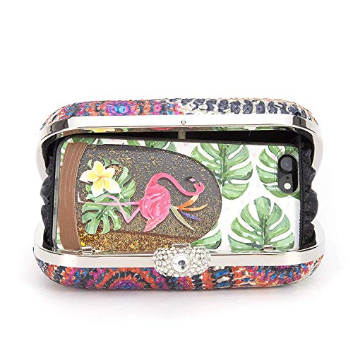 BAIGIO Bolso Fiesta Mujer Lentejuelas, Clutch Bolso de Noche Boda Cartera de Mano Cadena para Ceremonia Novia, Colores