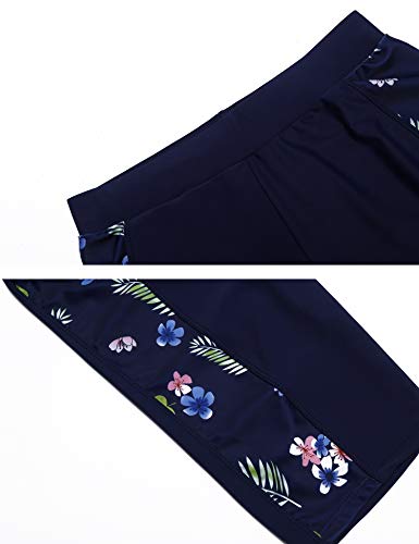 Balancora – Bañador para mujer, largo – Pantalones de natación para deportes acuáticos – Bañador con protección UV azul marino S