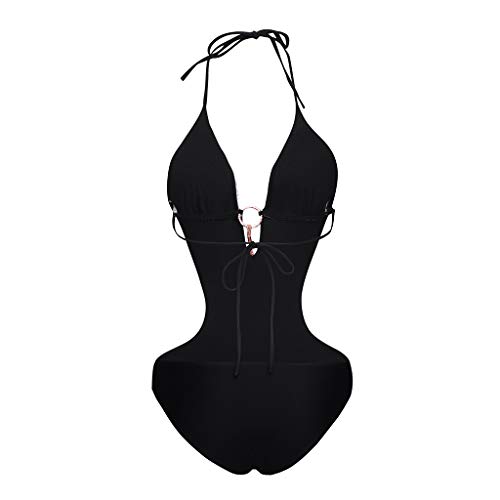 Bañador 2019 Bikini Push Up Mujer Sin Respaldo Playa Bikinis Brasileños Mujeres Acolchado una Pieza Traje de baño Tallas Grandes 2 Piezas Verano Riou S-XL