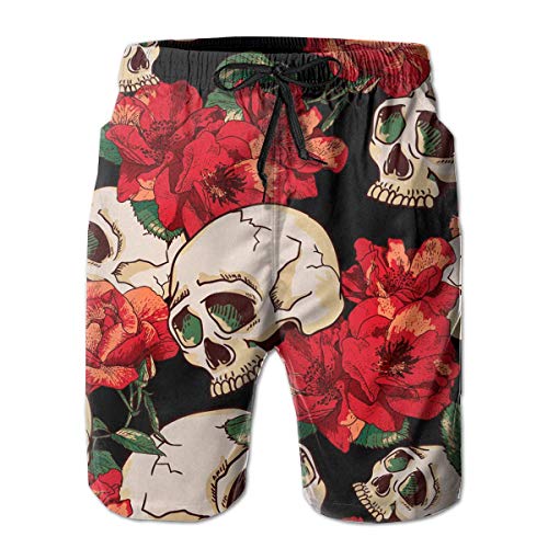 Bañador de baño de Verano con Calavera Rosa Hermosa para Hombre