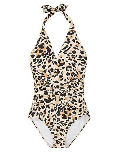 Bañador de Mujer Bikini Ropa de Baño de Una Pieza Cuello en V M CL010979-6