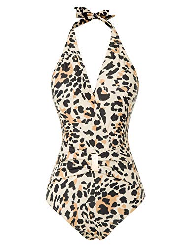 Bañador de Mujer Bikini Ropa de Baño de Una Pieza Cuello en V M CL010979-6