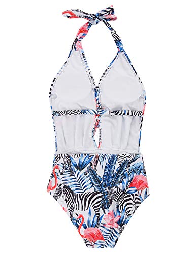 Bañador de Mujer Bikini Ropa de Baño de Una Pieza Sexy sin Respaldo 2XL CL011003-3