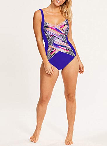 Bañador de una sola pieza para mujer de SIDEFEEL con correa ajustable para el hombro, traje de baño con espalda descubierta, tallas S-XXL azul celeste S