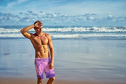 Bañador Hombre y niño Cambia Color. Ropa Hombre Playa y Piscina [Secado rapido]. Bermudas Hombre Deporte Surf, Natacion. Bañador niño a Partir de 10 años. Color Rosa y Violeta. Coleccion Verano 2021