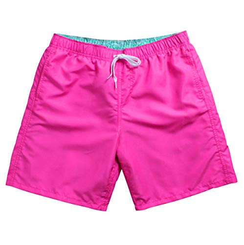 Bañador Natacion Hombre Bañadores Cortos Traje de Baño Trajes de Baño para Hombres Bañador Piscina Surf Playa Caballero Deportivo Largo Pantalonetas Short de Baño Hombre Corto Tallas Grandes Rosa M
