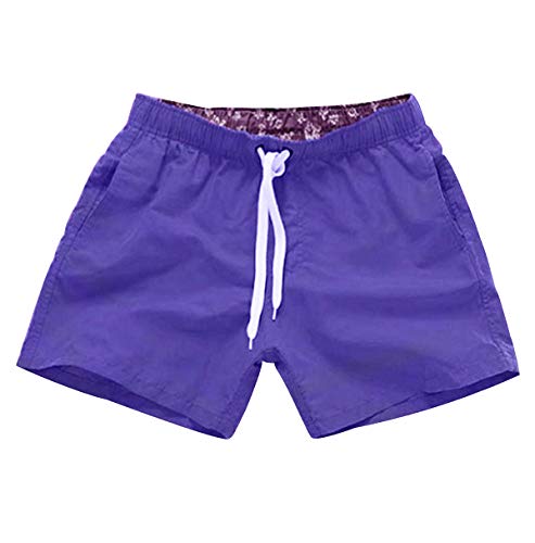 Bañador Natacion Hombre Bañadores Hombre Cortos Traje de Baño Trajes de Baño para Hombres Bañador Pantalon Piscina Surf Playa Caballero Deportivo Pantalonetas Short de Baño Hombre Corto Morado XL
