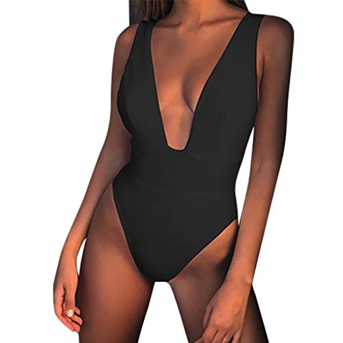 bañador Profundo v Mujer brasileños, Monokini de una Pieza Push up banadores Mujer Banador Sexy Bikini Deportivo Mujer Trajes de baño de una Pieza