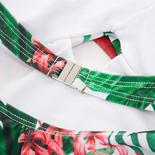 Bañador Reductor de Mujer Traje de Baño de Una Pieza Floral L CL0639-4