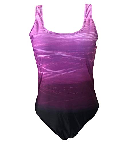 Bañador Vientre Plano Bandeau Traje de Baño Mujer Bañadores Una Pieza Mujer Playa Natacion Bikinis con Relleno para Gorditas Monokini Bikini Señora Trajes de Baño Enteros Deportivo Morado 2XL