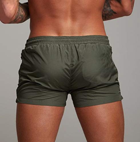 Bañadores Hombre Bañador Natacion Hombre Cortos Traje de Baño Trajes de Baño para Hombres Bañador Piscina Surf Playa Caballero Deportivo Pantalonetas Short de Baño Hombre Corto Tallas Grandes Verde L