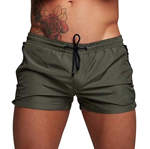 Bañadores Hombre Bañador Natacion Hombre Cortos Traje de Baño Trajes de Baño para Hombres Bañador Piscina Surf Playa Caballero Deportivo Pantalonetas Short de Baño Hombre Corto Tallas Grandes Verde L