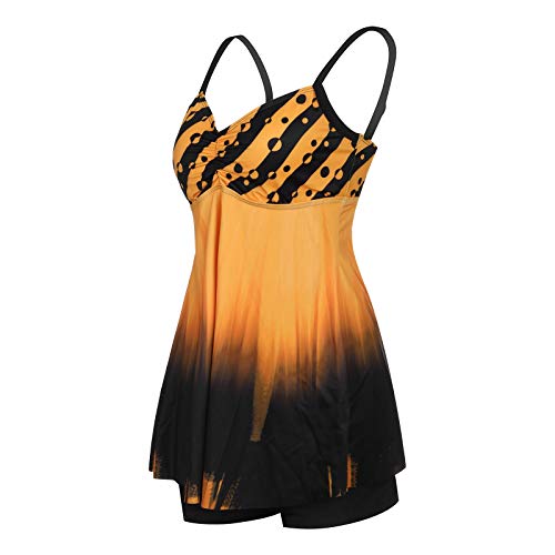 Bañadores Mujer con Relleno, Bañador Espalda Descubierta, Bikini De Aro, Tankini Reductor, Bañadores con Falda Tallas Grandes, Vestido Transparente Playa, Bikinis De Crochet para Mujer, Orange