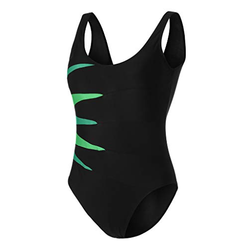 Bañadores Mujer Natacion L - 5XL Tallas Grandes Negra Dibujos Trajes de Baño Una Piezas U-Cuello 2021 Verano Neopreno Bikinis para Adolescentes Chica