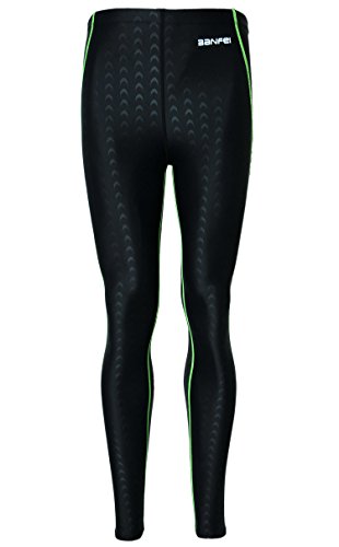 BanFei - Hombre Pantalones Largo de Buceo Impermeable para Deportes Acuáticos Bañador Traje de Baño Deportivo para Natación Surf Playa Negro - Talla XL/EU M