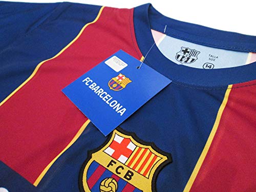 Barcelona Camiseta de fútbol Oficial FCB 2021 – Messi número 10 – Camiseta de fútbol Oficial del Equipo de fútbol FC 2021 – Messi número 10 (XL)