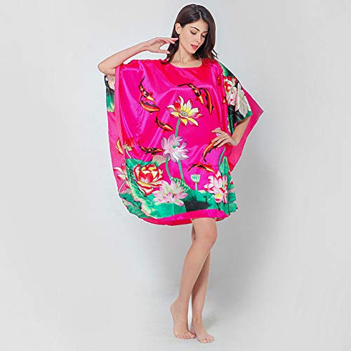 Bata de rayón de Seda de Las Mujeres Chinas Batas de Dama de Honor de la Boda Pijamas Kimono Falda de baño Vestido de Pijama
