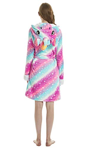 Bata Encapuchado, Unicornio Batas de Baño Onesie Adultos Pijamas de Animales Camisón de Dibujos Animados Suave Bata de Dormir Halloween Navidad (Cielo Estrellado, M)
