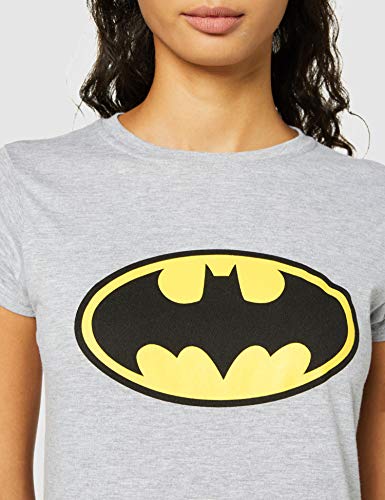 Batman Logo Camiseta, Gris (Sports Grey Grey), 42 (Talla del Fabricante: Ex Large) para Mujer