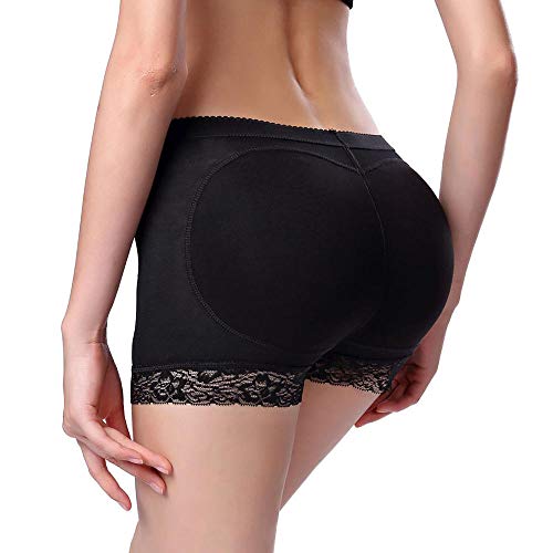 Bayrick Levantador de glúteos sin Costuras para Mujer Bragas de Encaje Acolchadas Enhancer Fake Hip Shapwear Ropa Interior Calzoncillos Pantalones de Control-Beige_XXL