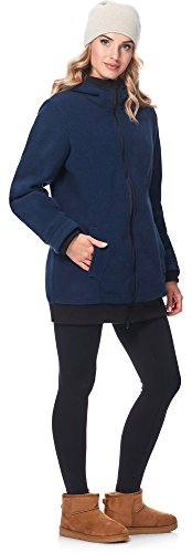 Be Mammy Chaqueta Abrigo Premamá Panel Extraíble Embarazo Ropa Invierno BE20-181 (Azul Oscuro, EU 42=ES 42)