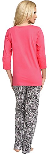 Be Mammy Premamá Pijama Dos Piezas Lactancia Ropa de Cama Maternidad Mujer 1N2TT2 (Coral, M)