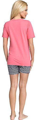 Be Mammy Premamá Pijama Dos Piezas Lactancia Ropa de Cama Maternidad Mujer J5ST3N2 (Coral-1, M)