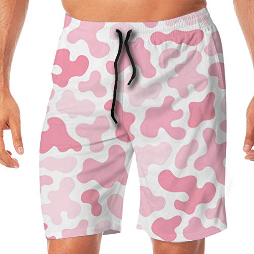 Beach Shorts with Chaotic Spots Liquid Shapes Cute Modern Texture In Pas Bañador de Playa de Secado rápido para Hombres