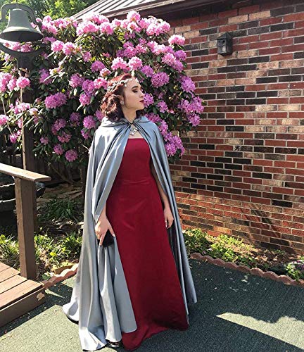 BEAUTELICATE Capa con Capucha Medieval Mujer Abriga Larga para Novia Disfraz De Halloween Navidad Fiesta Carnaval Princesa Cosplay