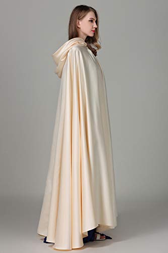 BEAUTELICATE Capa con Capucha Medieval Mujer Abriga Larga para Novia Disfraz De Halloween Navidad Fiesta Carnaval Princesa Cosplay
