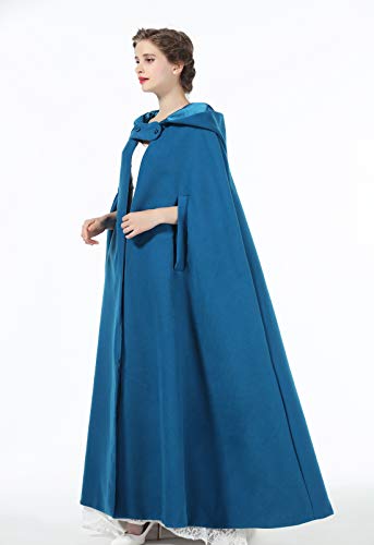 BEAUTELICATE Capa con Capucha Mujer Invierno Largo Poncho Lana para Vestido de Novia Boda Fiesta Navidad Halloween Medievales