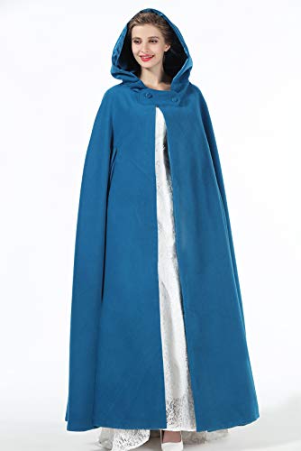 BEAUTELICATE Capa con Capucha Mujer Invierno Largo Poncho Lana para Vestido de Novia Boda Fiesta Navidad Halloween Medievales