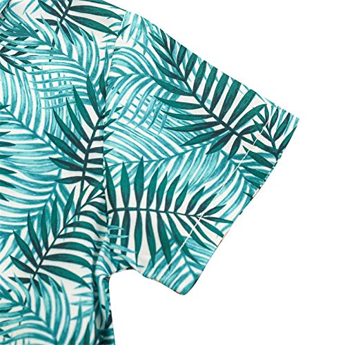 Bebé Niño Traje de 2 Piezas Conjunto Top Camisa de Manga Corta Pantalón Corto Camiseta con Estampado Infantil Ropa Verano de Playa para Vacaciones (Verde, 4-5 Años)