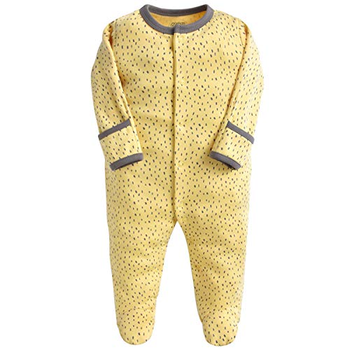 Bebé Niños Niñas Mono Mameluco de Manga Larga Body Algodón Peleles Comodo Pijama Regalo de Recien Nacido, Pack de 3, 0/3 Meses