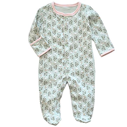 Bebé Niños Niñas Mono Mameluco de Manga Larga Body Algodón Peleles Comodo Pijama Regalo de Recien Nacido, Pack de 3, 6/9 Meses