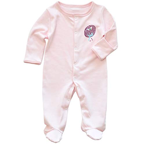 Bebé Niños Niñas Mono Mameluco de Manga Larga Body Algodón Peleles Comodo Pijama Regalo de Recien Nacido, Pack de 3, 6/9 Meses