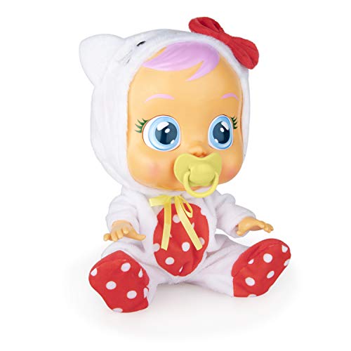 Bebés Llorones Hello Kitty - Muñeca interactiva que llora de verdad con chupete y pijama de Hello Kitty