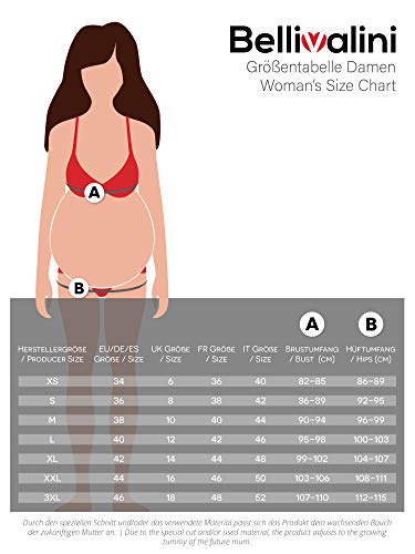 Bellivalini Premamá Vestido Fiesta Manga 3/4 Maternidad Mujer BLV50-109 (Marfil, M)