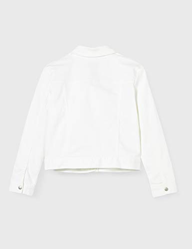 Benetton Giubbino Abrigo, Blanco (Bianco 101), 110 (Talla del Fabricante: X-Small) para Niñas