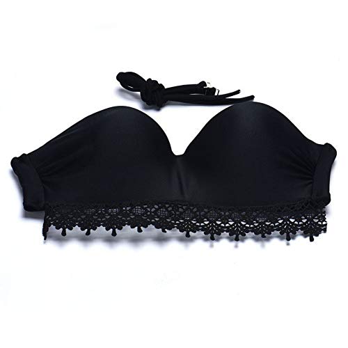 BENGKUI Bikini,Poliéster Bañadores Bañador Bikini Mujer Traje De Baño Push Up Cintura Bajo Bikinis Set Natación Femenino,M