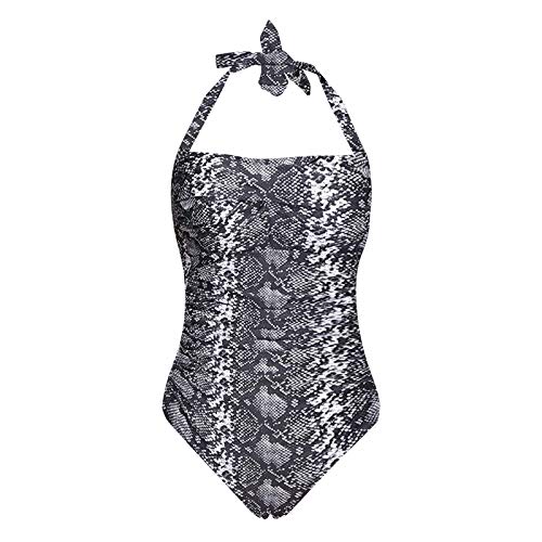 Berimaterry Traje de baño Bikini Estampado Bañador Mujer Blouson Tankini Traje de baño Cintura Alta de Bañador para Mujer Una Pieza Bañadores Mujer Reductores Halter con Espalda Vendaje