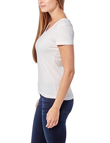 Berydale BD158 Camiseta de manga corta con cuello de pico, Blanco, M, Pack de 3